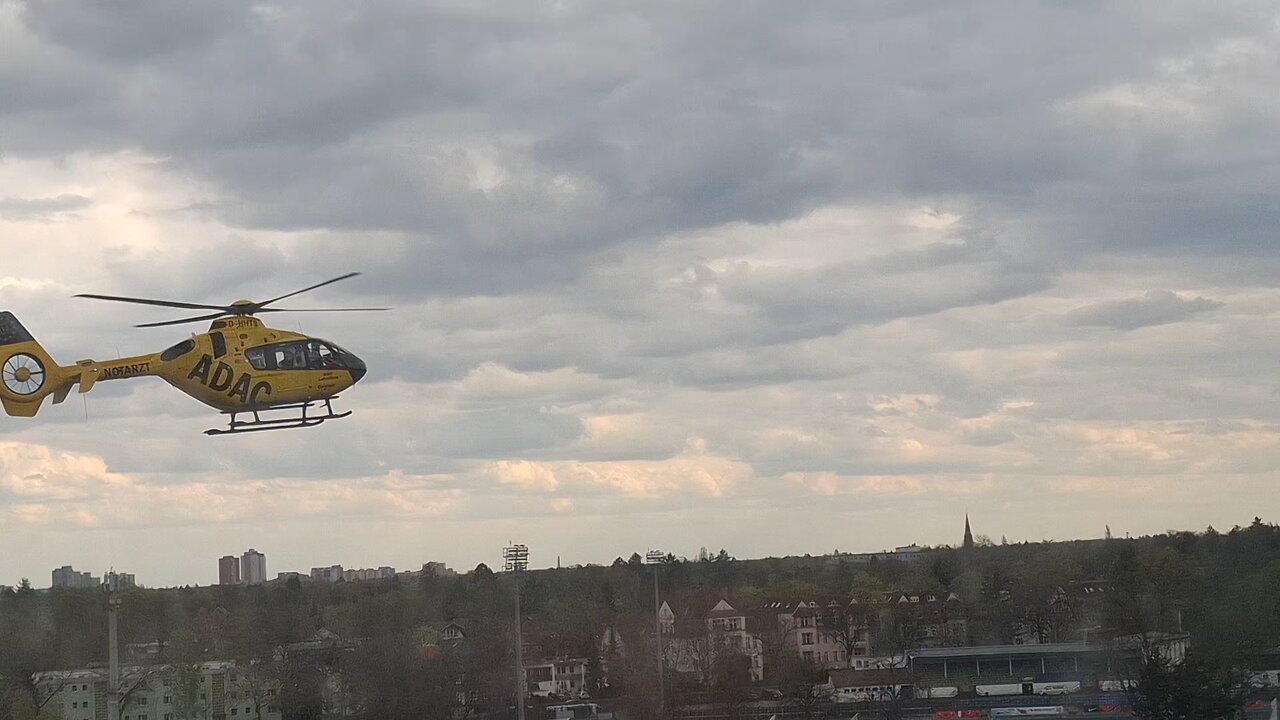 A German MEDEVAC coming into Benjamin Franklin University Medical Center!