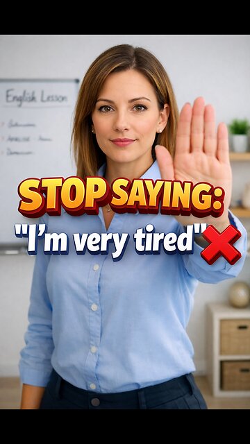 Stop saying “I’m very tired” ❌