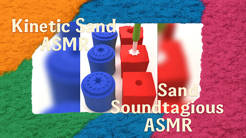 Poking Kinetic Sand Cubes & Cylinders 17 – Oddly Satisfying ASMR