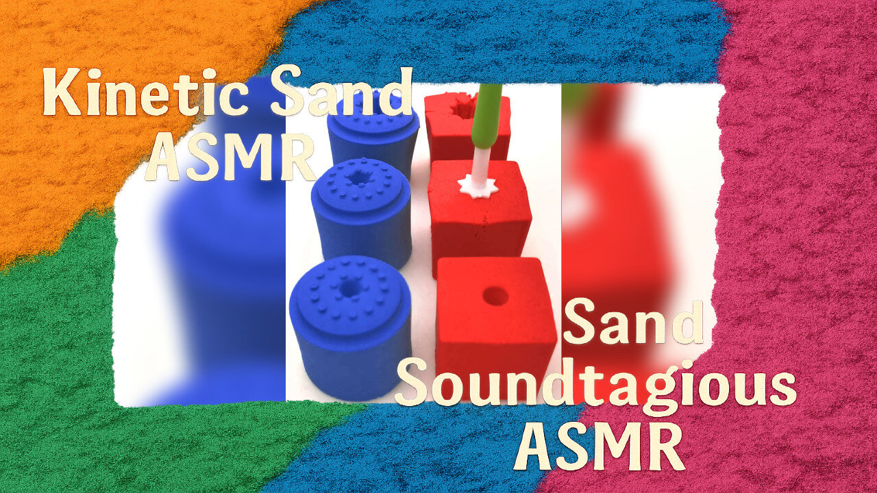 Poking Kinetic Sand Cubes & Cylinders 17 – Oddly Satisfying ASMR