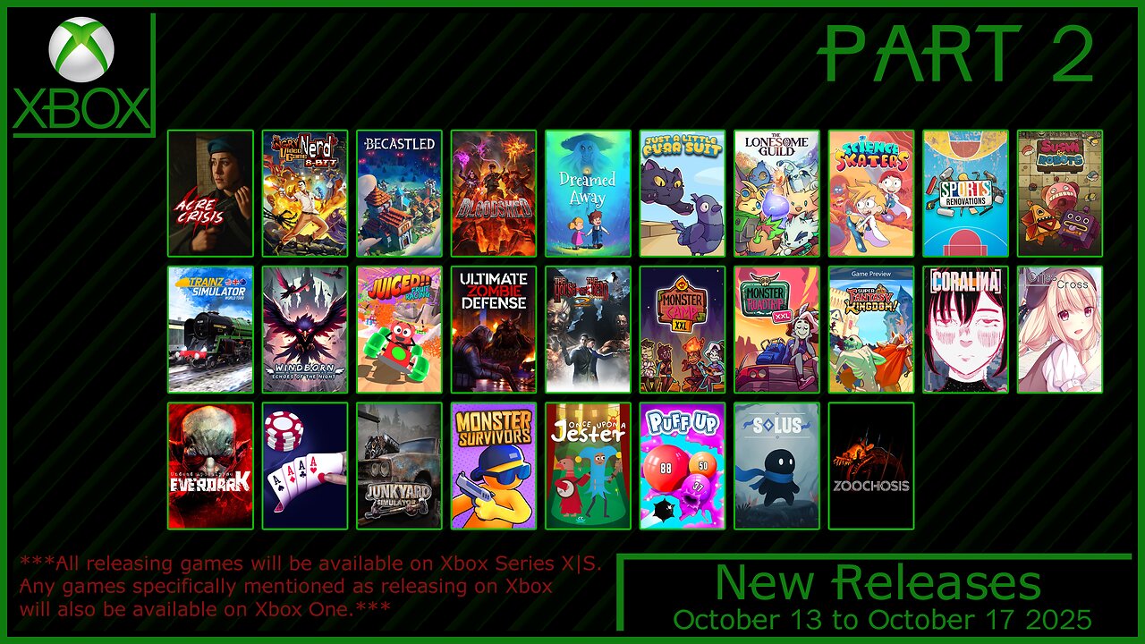 New Xbox Games for October 20 to October 24 2025 - PART 2