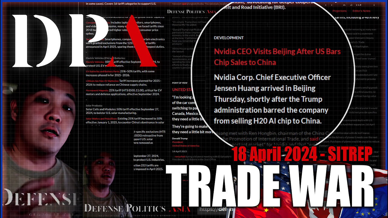 [ Trade War SITREP ] NO DEALS!!!... yet. Xi Jinping concludes ASEAN tour. Nvidia CEO visits China!