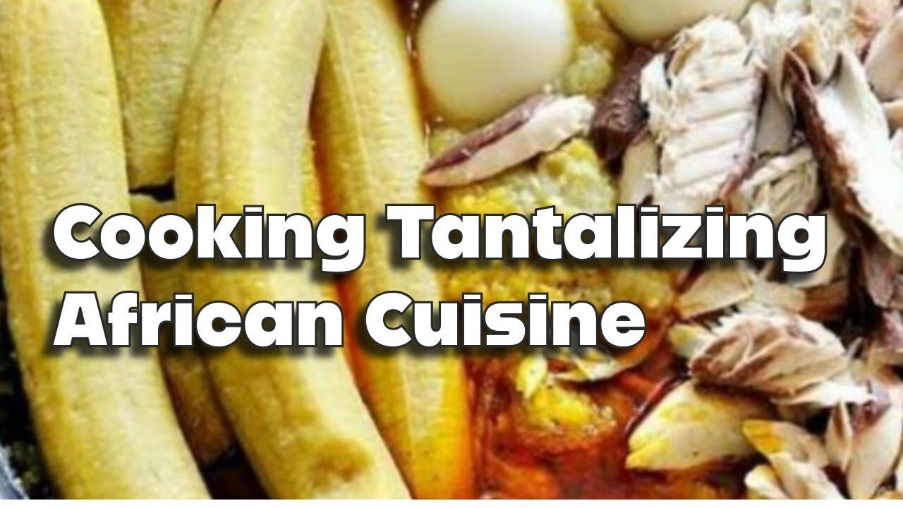 Cooking Plantain And African Sauce