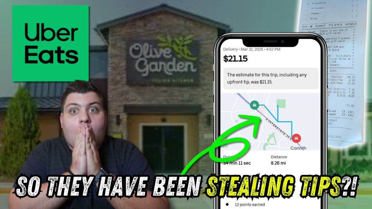 Driver EXPOSED UberEats and Olive Garden for Tip Theft!