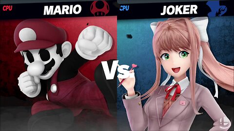 MX (Mario) vs Monika (Joker) [Angel David SSBU Member Request) -By Teazu/El_Tar0
