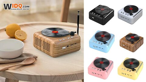 🎵 Retro Vinyl Vibes + Modern Sound | Mini Turntable Bluetooth Speaker 🎶