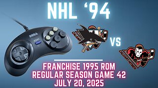 NHL '94 Franchise League (1995) - Sharks (Len) at Hitmen (Tecmo DPS) {Genesis} Game 42