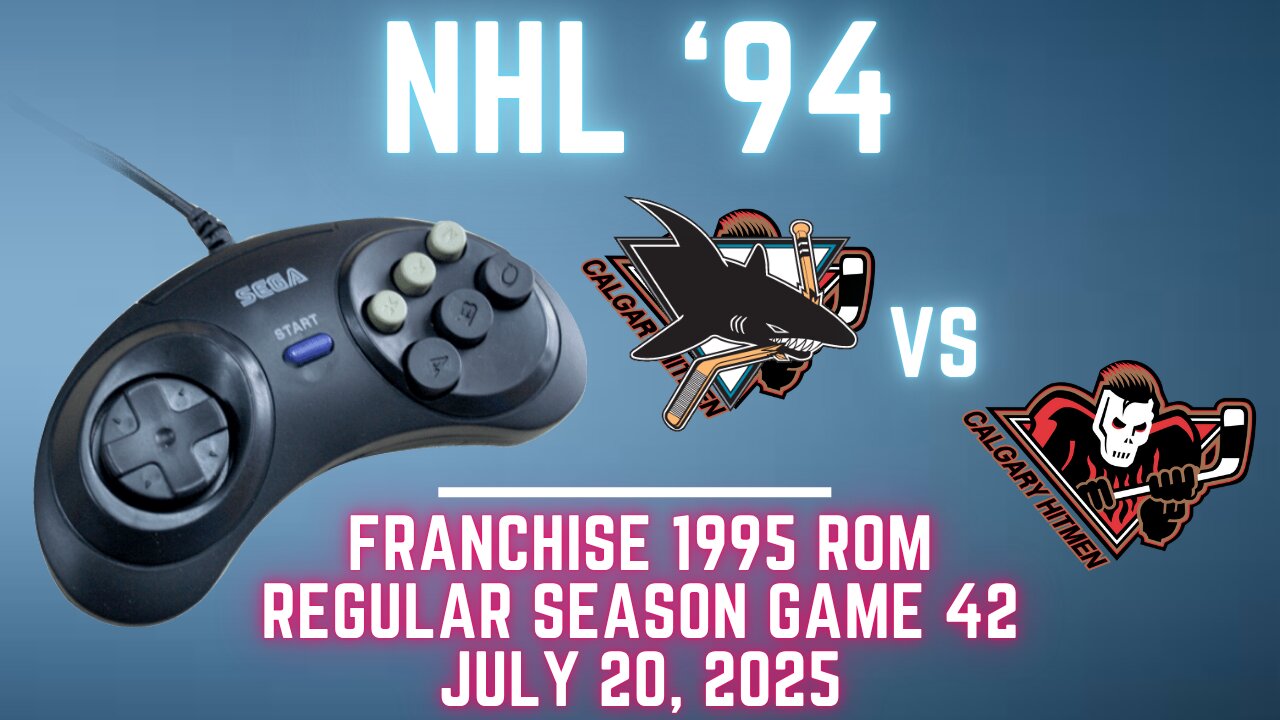 NHL 94 Franchise League (1995) - Sharks (Len) at Hitmen (Tecmo DPS) {Genesis} Game 42