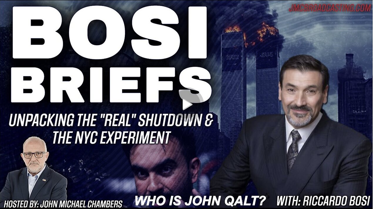 JMC W/ COL RICCARDO BOSI- Unpacking the "Real" Shutdown & The NYC Experiment. WHO IS JOHN QALT?