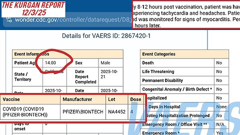 VAERS: DON'T WORRY! MOM SAYS HE'S TOTALLY RECOVERED AND OK NOW! 🤯🤬
