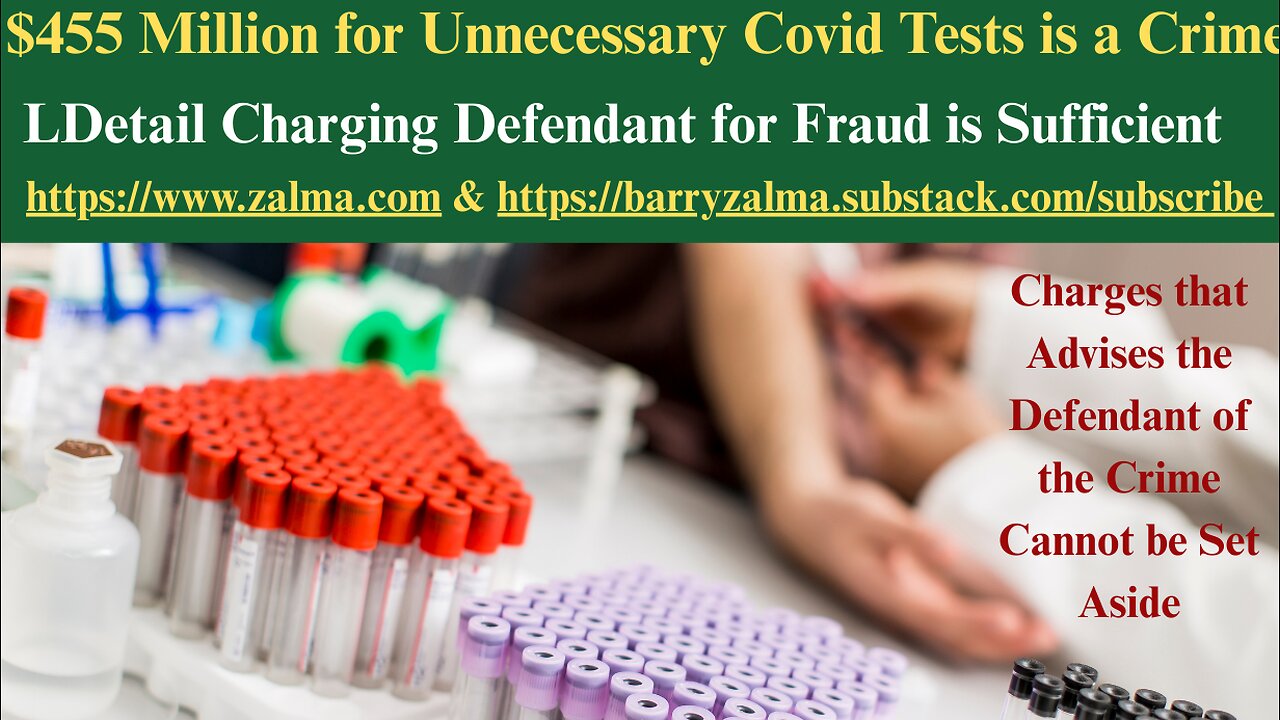$455 Million for Unnecessary Covid Tests is a Crime