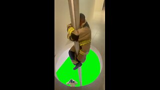 Firemen Going Down Pole | Green Screen #firefighter #pole #love #template #capcut #videoideas