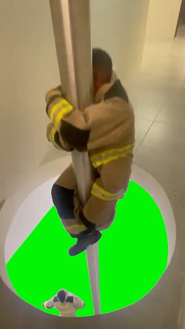 Firemen Going Down Pole | Green Screen #firefighter #pole #love #template #capcut #videoideas