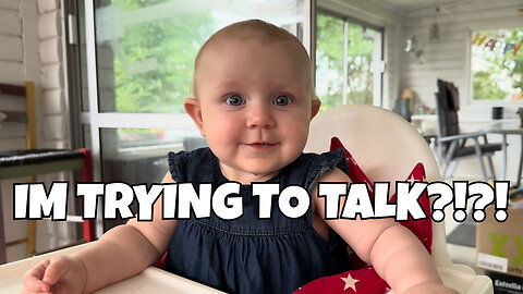 Baby Kayla Tries Talking as Dad Makes Hilarious Sounds!