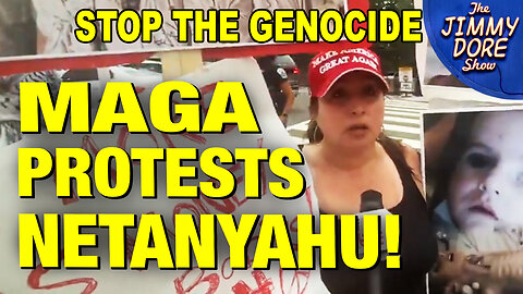 MAGA Protests Criminal Netanyahu At White House To Stop Gaza Genocide