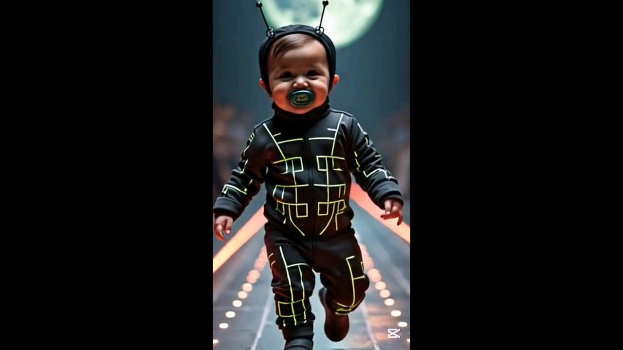 AI Fashion Babies: Neon Runway Vibes!👶✨ #cute #shorts