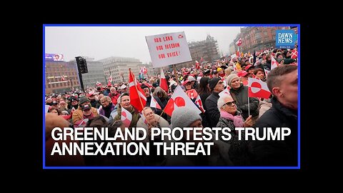 PROTESTORS IN GREENLAND YESTERDAY