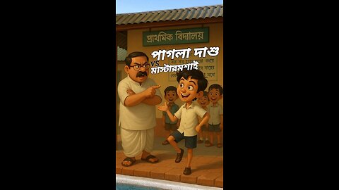 পাগলা দাশুর কাণ্ড! মাস্টারমশাই ও দাশু | Funny Bengali Animation