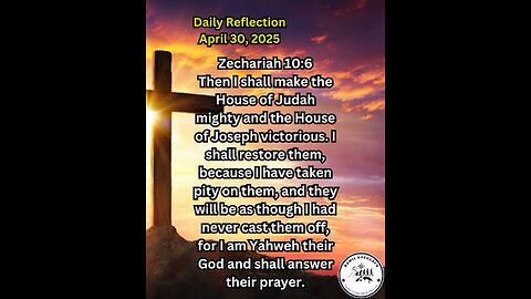 Daily Reflection April 30, 2025 #faith #bible #reflection