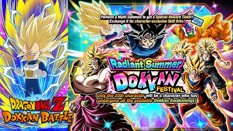 DBZ Dokkan Battle: Radiant Summer Dokkan Festival Banner Summons