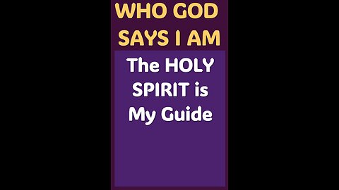 THE HOLY SPIRIT IS MY GUIDE #wordofgod #Jesus #guide #God #power #HolySpirit #purpose #love #good