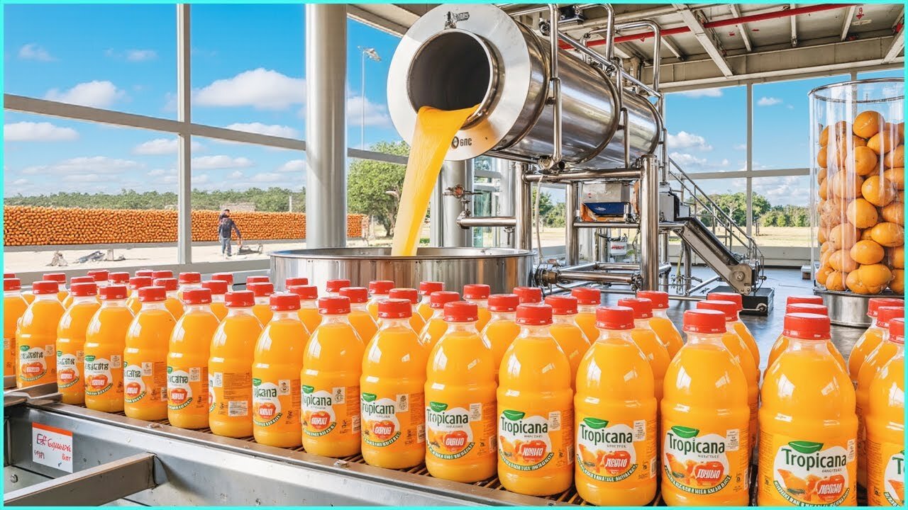 How Orange Juice Is Made in the Factory | Millions of Gallons Produced Every Day