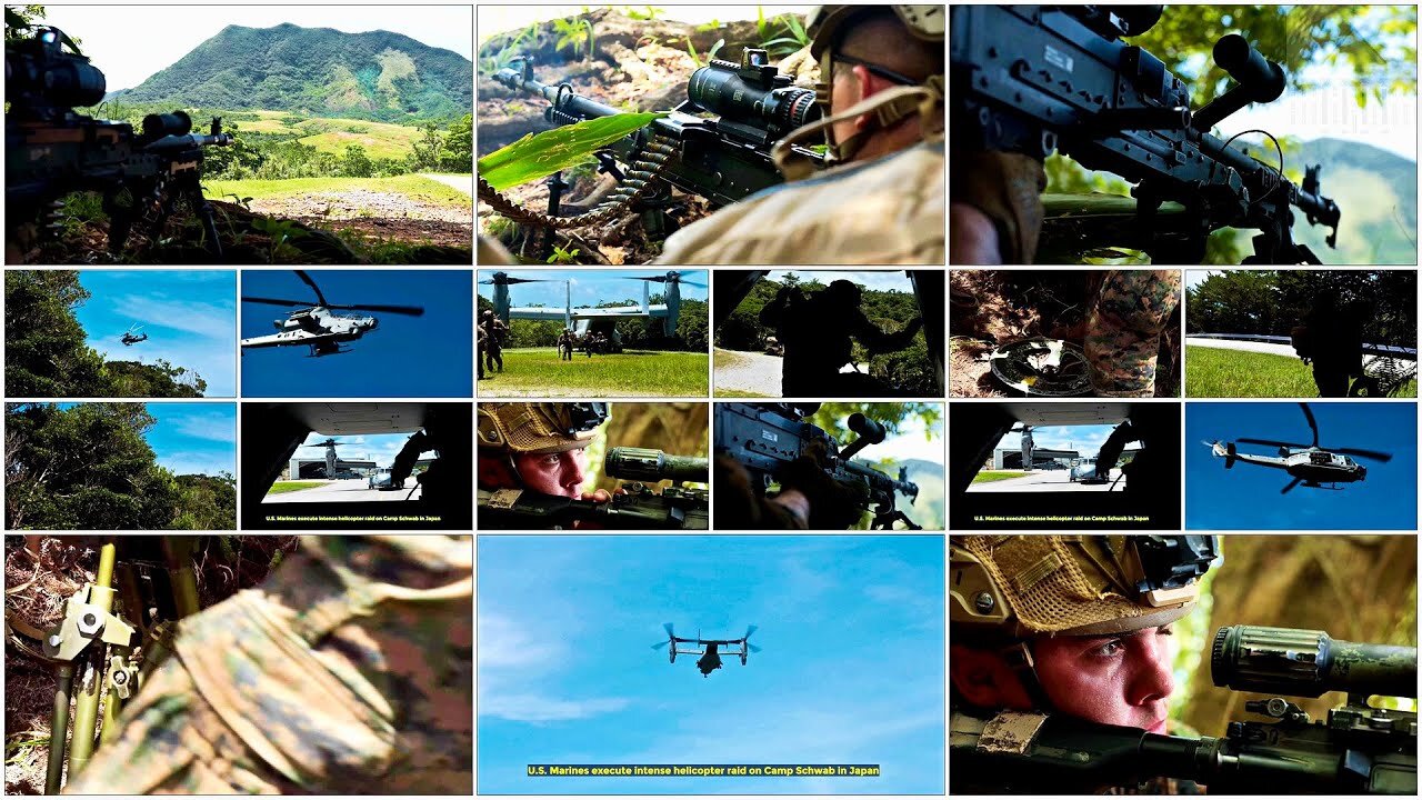 U.S. Marines Execute Intense Helicopter Raid on Camp Schwab in Japan
