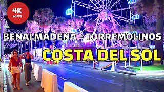 Benalmadena to Torremolinos Promenade | Costa del Sol Walk [4K] Spain
