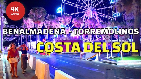 Benalmadena to Torremolinos Promenade | Costa del Sol Walk [4K] Spain