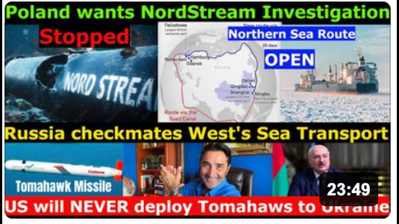 Trump+Lukashenko to strike "Big Deal"? | Russia bankrupts Wests maritime industry | US Tomahawk bluff.