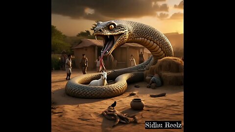 A Giant Snake Attack On A Goat In The Village #snake