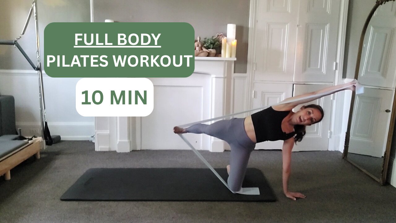 10-Min Full Body Resistance Band Workout | Glutes, Arms & Core + Stretch
