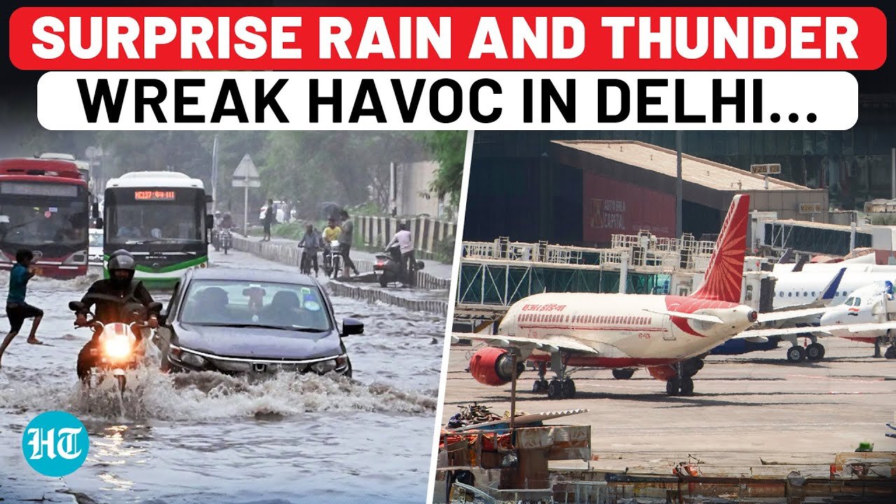 Delhi Storm Chaos: Flights Delayed, T3 Structure Collapses Amid Record Rainfall & Thunder
