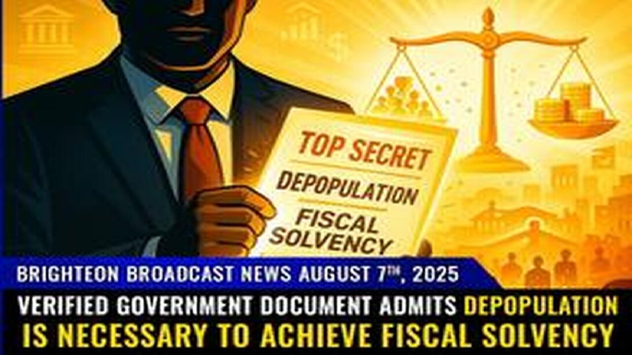 BBN- Verified government document admits DEPOPULATION is necessary...