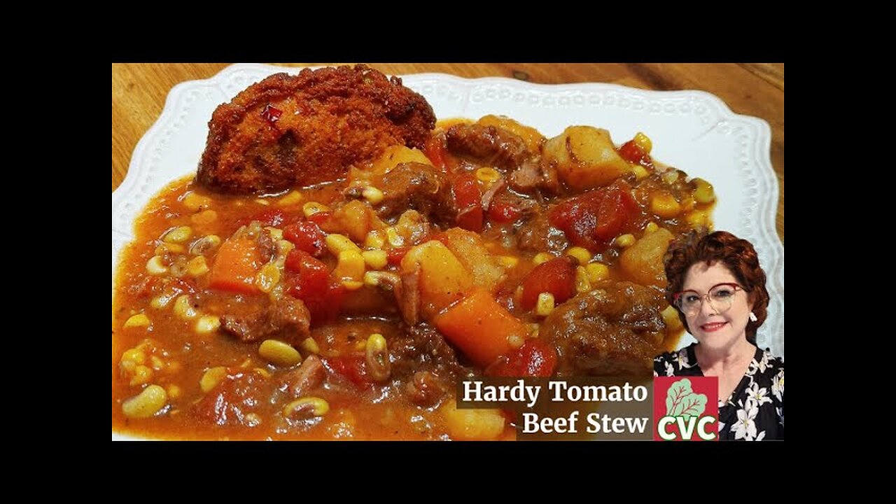 How to Make Tomato Beef Stew - Cornbread Supper - Southern Cooking