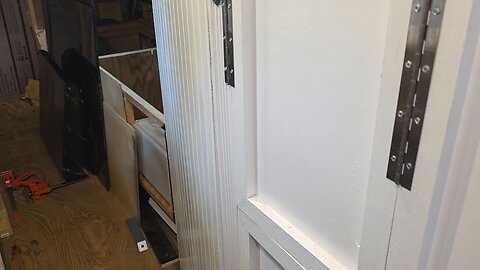 Hung Bathroom Door