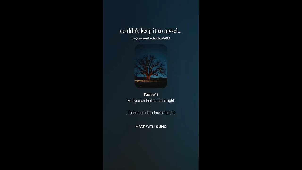 couldn't keep it to myself