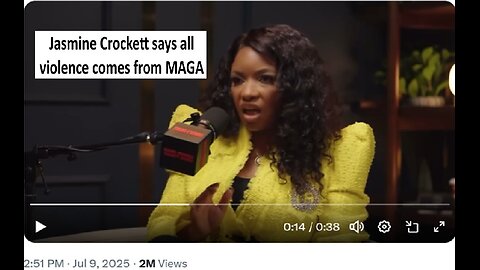 Jasmine Crockett says violence only comes from MAGA
