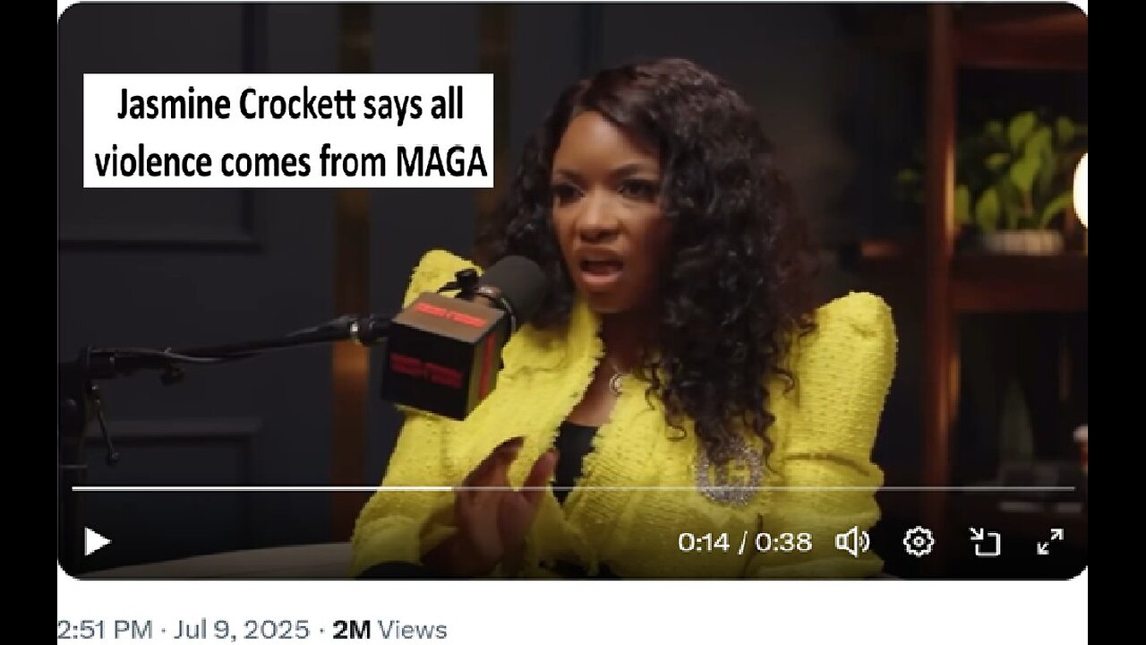 Jasmine Crockett says violence only comes from MAGA