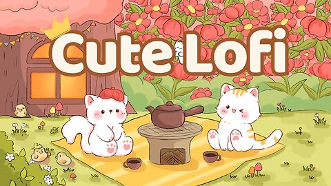 Cute Music 🌷🌸Lofi Kitty 🌟🎁1 Hour Cafe Song🎀 Stream cafe☕ cute & relaxing 🎶 Make Your Day Better💖