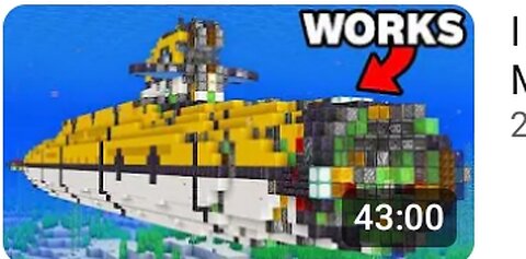I built a working submarine in Minecraft
