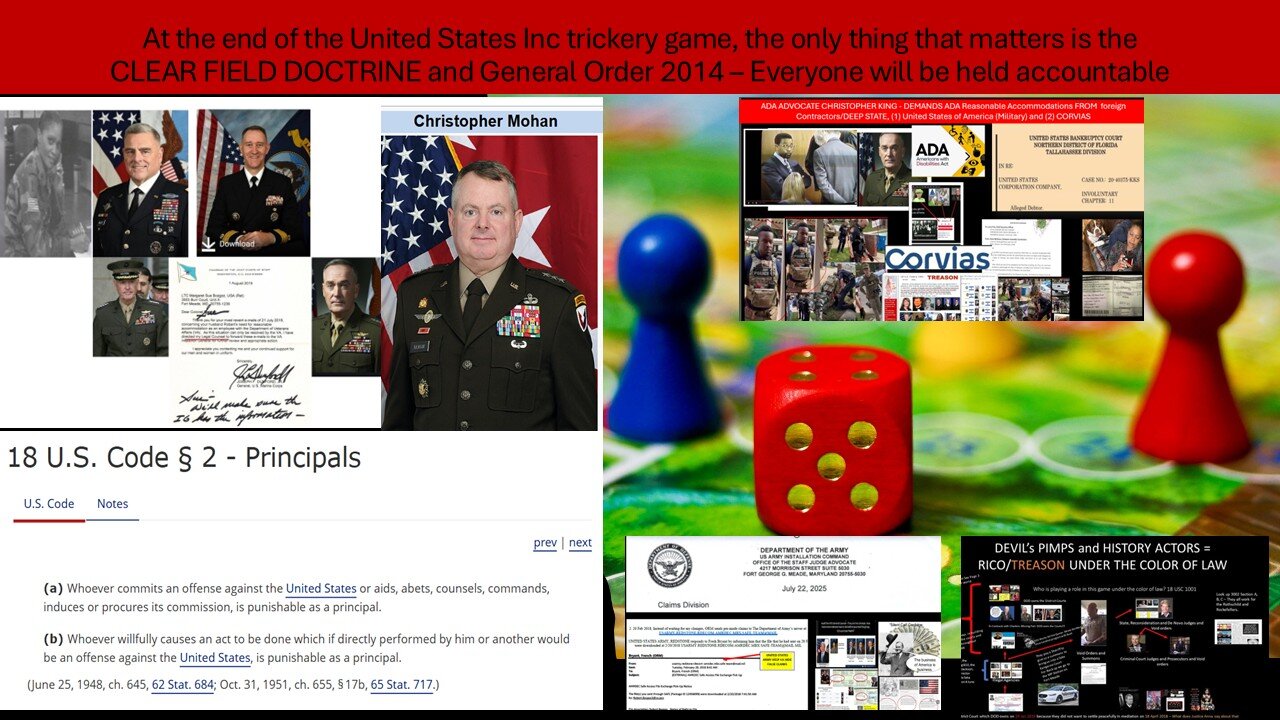 The DEPARTMENT OF ARMY & ATTORNEYS, DOJ, JAG CAUGHT LOCKING IN FAKE CLAIMS IN THE CCR AT REDSTONE