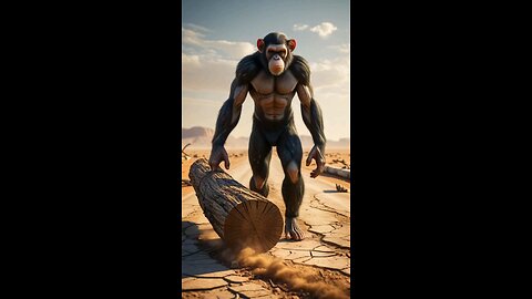 son saves father from evil chimpanzee