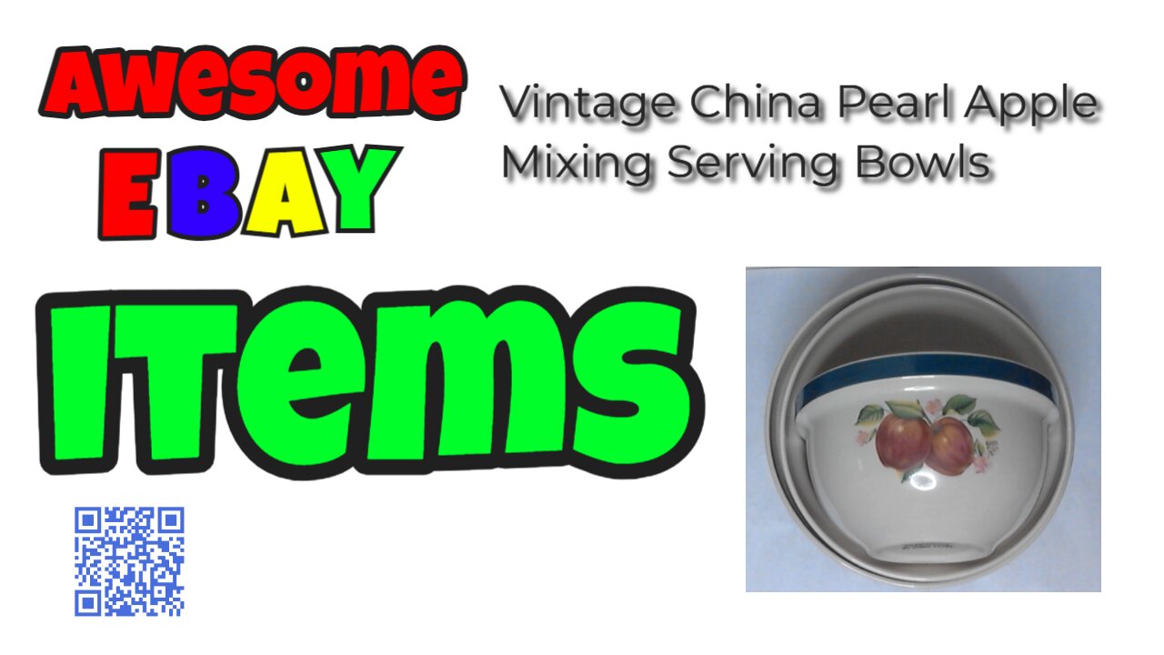 🍎 Vintage China Pearl Apple Mixing Serving Bowls Set of 3 Nesting Bowls #Ebay #Auction