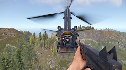 RUST ( inside the patrol helicopter)