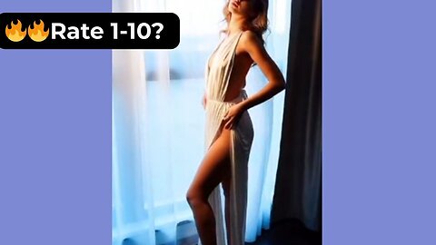 🔥 Rate Her Body in This Long White Night Gown 1-10? 😍 Supermodel 4K