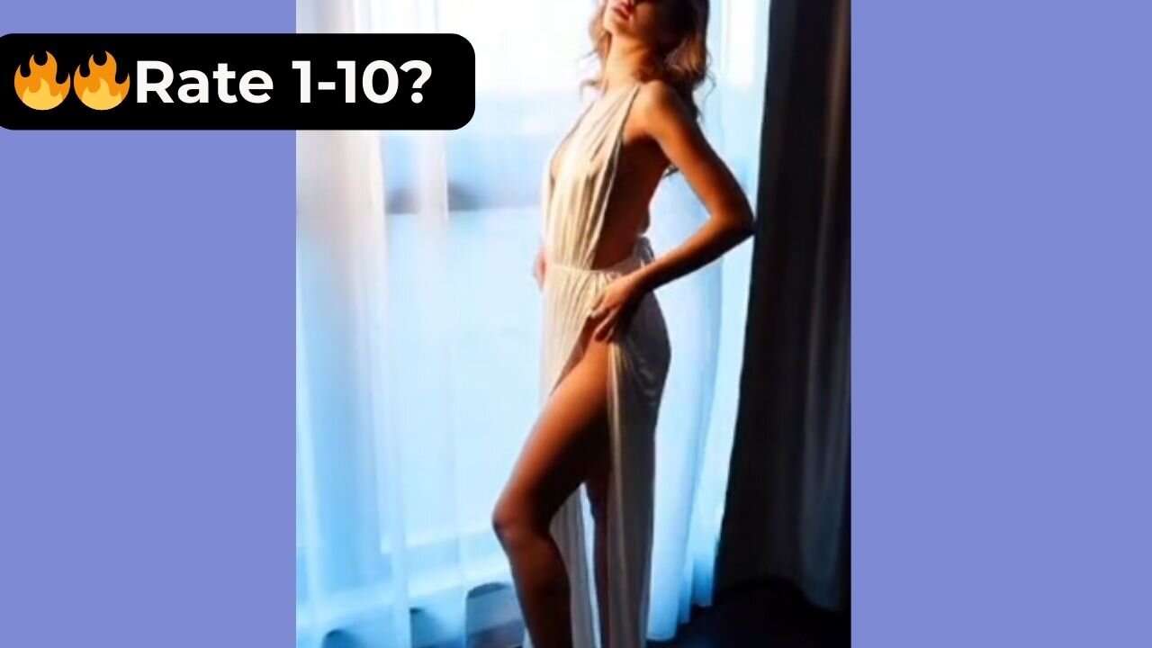🔥 Rate Her Body in This Long White Night Gown 1-10? 😍 Supermodel 4K