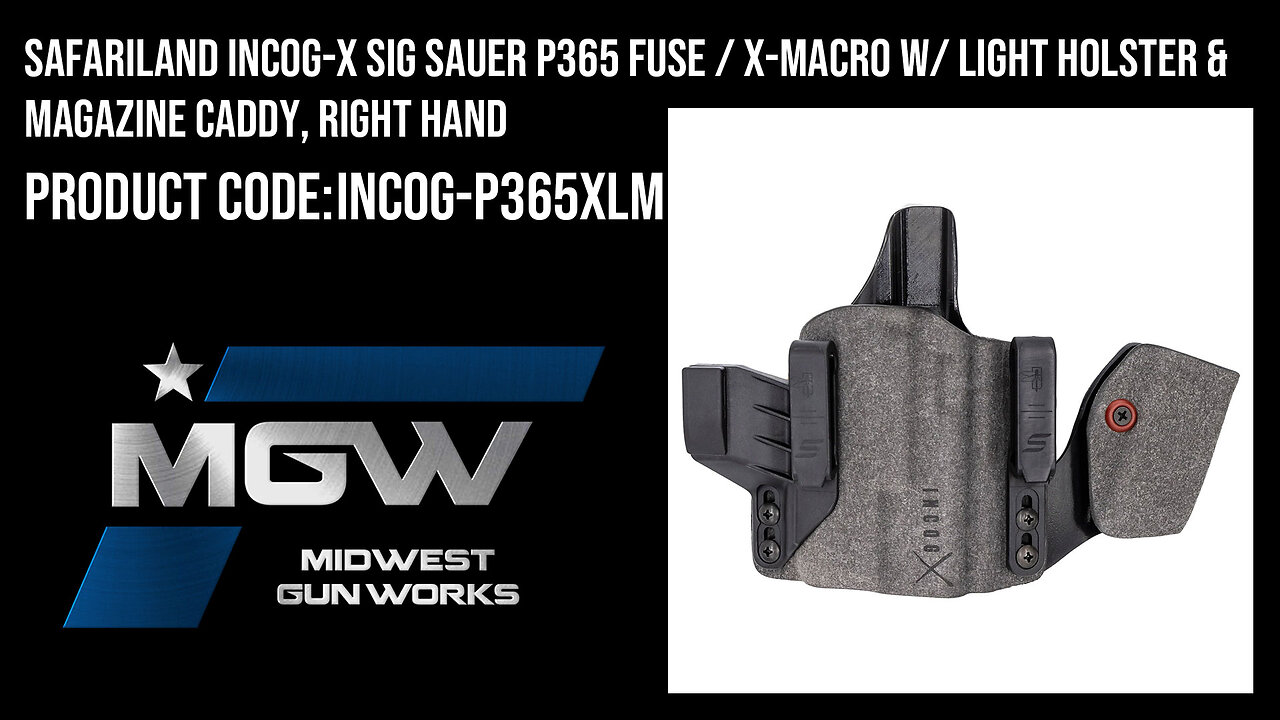 Safariland INCOG-X Sig Sauer P365 FUSE / X-MACRO w/ Magazine Caddy, Right Hand - INCOG-P365XLM