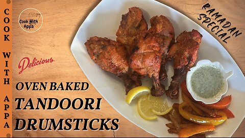 Oven-Baked Tandoori Drumsticks | Restaurant-Style Tandoori Chicken Drumsticks | Baked Drumsticks