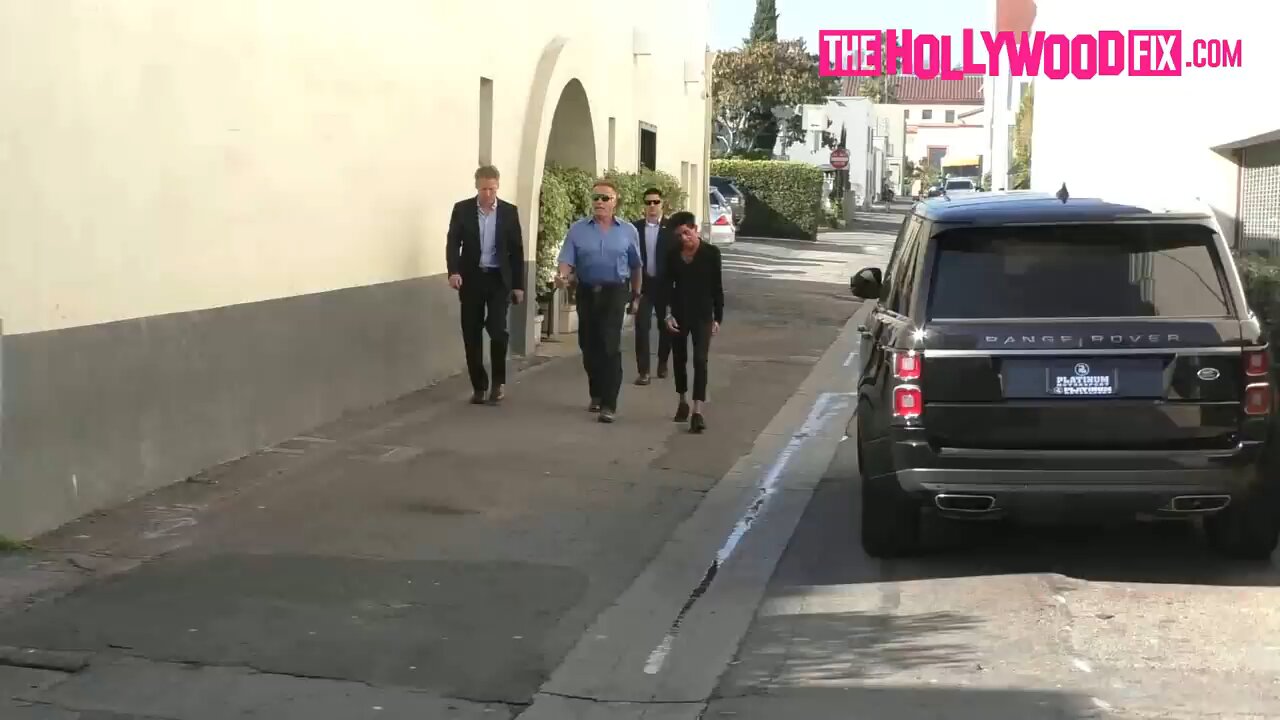 Sylvester Stallone & Arnold Schwarzenegger Speak On Creed 3 While Leaving Lunch In Beverly Hills
